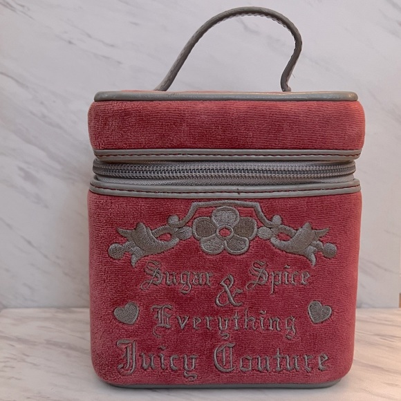 Y2K Juicy Couture Velour Train Case & Makeup Bag Velour - Picture 2 of 16